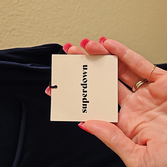 Superdown navy blue bodycon dress size small New - Picture 4 of 6